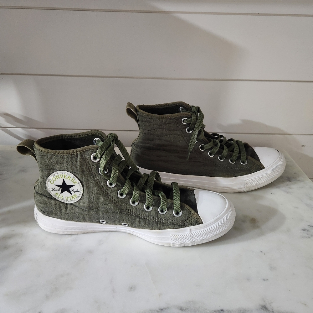 Converse Khaki Green Canvas High-Tops